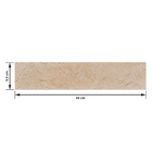 Revestimento Externo Texturizado Fosco 44x9,5cm Borda Reta Piettá Fendi Artesano