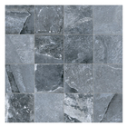 Revestimento Externo Pedra Granilhado 61,8x61,8cm Borda Reta Stone Vulcânico Blue 61703 Embramaco