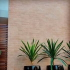 Revestimento Externo Texturizado Granilhado 7,5x25cm Borda Arredondada Brick Bege Grupo Ceral