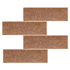 Revestimento Externo Texturizado Granilhado 7,5x25cm Borda Arredondada Brick Terracota Grupo Ceral