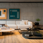 Revestimento Externo Texturizado Fosco 89x45cm Borda Reta Masseria Cinza Artesano