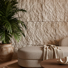 Revestimento Externo Texturizado Fosco 89x45cm Borda Reta Masseria Fendi Artesano