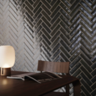 Revestimento Externo Esmaltado Artfact Carbon Borda Arredondada 6,5x23cm Portobello