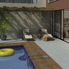 Revestimento Externo Esmaltado BR10160 Borda Arredondada Bold Azul 10X10cm Tecnogres