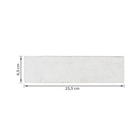 Revestimento Externo Acetinado Brick Borda Arredondada Branco 6,5x25,5x1cm Lepri