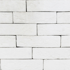 Revestimento Externo Acetinado Brick Borda Arredondada Branco 6,5x25,5x1cm Lepri