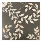 Revestimento Externo Esmaltado Decorado Borda Arredondada Preto 20x20cm Gabriella