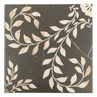 Revestimento Externo Esmaltado Decorado Borda Arredondada Preto 20x20cm Gabriella