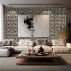 Revestimento Externo Esmaltado Decorado Borda Arredondada Preto 20x20cm Gabriella