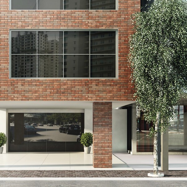 Revestimento Externo Esmaltado Giordiam Red Borda Flat Vermelho 7x26cm Portobello