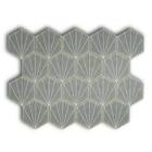 Revestimento Externo Esmaltado Hexagonal Borda Arredondada Verde 17x19,6cm Gabriella