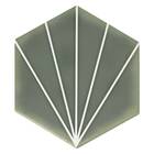 Revestimento Externo Esmaltado Hexagonal Borda Arredondada Verde 17x19,6cm Gabriella