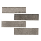 Revestimento Externo Esmaltado Luton Ash Borda Flat Cinza 7x26cm Portobello