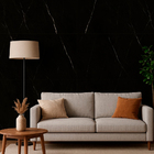 Revestimento Flexível Brilhante Borda Reta 122x244cm Super Lastra SPC Royal Nero Van Gogh