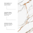 Revestimento Flexível em Placa Marmorizada de PS para Parede 120x240cm Calacata