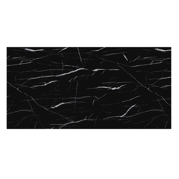 Revestimento Flexível em Placa Marmorizada de PVC para Parede 60x120cm Nero