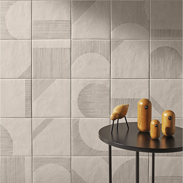 ムーモ Revestimento de Parede Interno Cimentício Fosco 20x20cm Borda