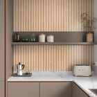 Revestimento Interno Amadeirado Acetinado 33,5x59cm Borda Reta Taiko Bege Marcela
