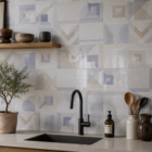 Revestimento Interno Decorado Brilhante 33x60cm Borda Reta Kyoto Color RT57521 Embramaco