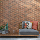 Revestimento Interno Tijolinho Granilhado 60x120cm Borda Reta Brick Marrom Formigres Premium