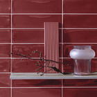 Revestimento Interno Acetinado Borda Arredondada 7x24cm Vivant Ligne Magenta Portobello