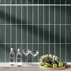 Revestimento Interno Monocolor Verde Acetinado Borda Arredondada 7x24cm Vivant Pin Portobello