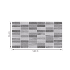 Revestimento Interno Acetinado Borda Reta 1,23mx64cmx9mm Shoro Prisma RT64525 Embramaco