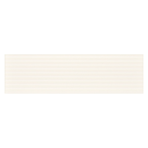 Revestimento Interno Monocolor Branco Acetinado Borda Arredondada 7x24cm Vivant Ligne Blanc Portobello