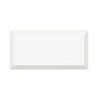 Revestimento para Parede Fachada Interno Monocolor Brilhante 10x20cm Borda Arredondada Bold Branco Ceral
