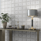 Revestimento para Parede Interno Decorado Brilhante 34,5x60,5cm Borda Arredondada Navegantes Branco Formigres