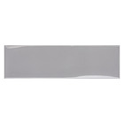 Revestimento Interno Monocolor Cinza Brilhante Borda Arredondada 7x24cm Vivant Fumme Portobello