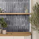 Revestimento Interno Monocolor Cinza Brilhante Borda Arredondada 7x24cm Vivant Gris Portobello