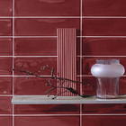 Revestimento Interno Monocolor Vermelho Brilhante Borda Arredondada 7x24cm Vivant Magenta Portobello