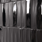 Revestimento Interno Monocolor Preto Brilhante Borda Arredondada 7x24cm Vivant Noir Portobello