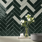 Revestimento Interno Monocolor Verde Brilhante Borda Arredondada 7x24cm Vivant Pin Portobello