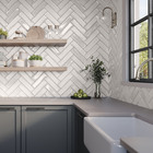 Revestimento Interno Monocolor Branco Brilhante Borda Arredondada 7x24cm Vivant Blanc Portobello