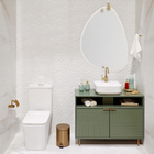 Revestimento Interno Acetinado Borda Reta Folhas Bianco 45X90cm Biancogrês