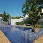 Revestimento Esmaltado Ipanema Borda Arredondada Azul 10x10cm Grupo Ceral