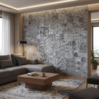 Revestimento Mosaico Pedra Cimentícia - True Black (m²)