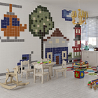 Revestimento para Fachada Monocolor Brilhante 10X10cm Borda Arredondada Amarelo Tecnogres