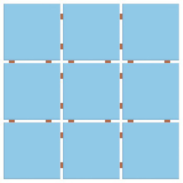 Revestimento para Fachada Azul Piscina 30x30cm Ceral