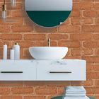 Revestimento para Fachada Esmaltado Brick Borda Arredondada Bold Multicolorido 7x22cm Gabriella