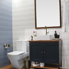 Revestimento para Parede Interna Acetinado Borda Reta Rubik Azul 2980 43,2x91cm Ceusa