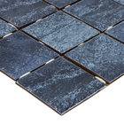 Revestimento para Piscina Marmorizado Brilhante 10x10cm Borda Arredondada Sancho Blue Grupo Ceral