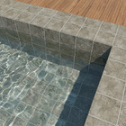 Revestimento para Piscina Pedra Acetinado 20x20cm Borda Arredondada Grace Bay Artens