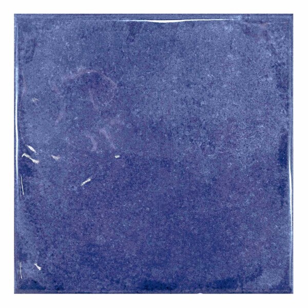 Revestimento para Piscina Esmaltado Giz Borda Arredondada Bold Azul 15x15cm Gabriella