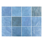 Revestimento para Piscina Esmaltado Giz Borda Arredondada Bold Azul 15x15cm Gabriella