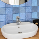 Revestimento para Piscina Esmaltado Giz Borda Arredondada Bold Azul 15x15cm Gabriella