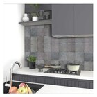 Revestimento para Piscina Esmaltado Giz Borda Arredondada Bold Cinza 15x15cm Gabriella