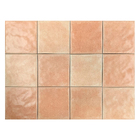 Revestimento para Piscina Esmaltado Giz Borda Arredondada Bold Rosa 15x15cm Gabriella